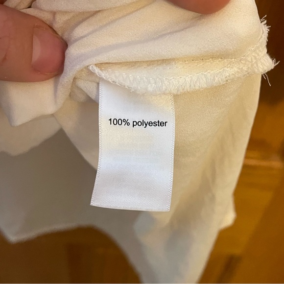 Cream Tie Front Shirt - size XL - Picture 7 of 7